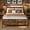 Brown-Full, variant on Resenkos Platform Bed Frame, Bedroom Bed Frame,Queen Metal Bed Frame Industrial Platform Bed with Wooden Headboard-Queen Size