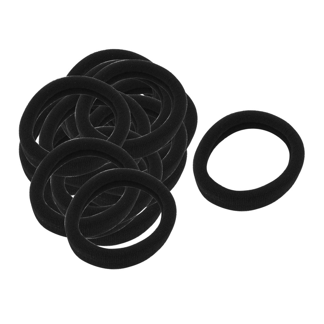 Lady Black Nylon Wrapped Stretchy Rubber Hair Ties Bands 20 PCS Walmart Canada
