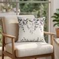 thumbnail image 4 of 24x24 Pillow Covers Set of 2, Grey Eucalyptus Square Throw Pillow Covers for Couch/Sofa/Living Room, Farmhouse Weeping Leaves on Linen Decorative Soft Pillowcases for Couch Throw Pillows, 4 of 9