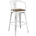 thumbnail image 3 of Modway Promenade 30" Modern Metal Bar Stools in White (Set of 4), 3 of 5