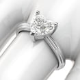 thumbnail image 5 of 10k White Gold Simulated Heart-shaped Diamond Engagement Ring Raised Shank Promise Bridal Ring (6), 5 of 6