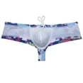 thumbnail image 3 of Botmois Men's Print Boxer Briefs Bathing Suit with Drawstring Quick-dry Swim Thong Mini Bottom Swimsuit Pouch Bikini Trunks Jockstrap Underwear Butterfly XL, 3 of 4