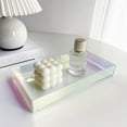 thumbnail image 2 of Abbracc Rectangle Transparent Storage Tray Fruit Tray Decor Jewelry Tray Vanity Tray Decorative Tray for Wedding Countertop Display Perfume Dresser, 2 of 7