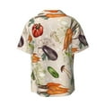 thumbnail image 2 of Sigee Cute Vegetables Print Men's Shirts Casual Button Down Short Sleeve Summer Beach Shirt Hawaiian Vacation Shirts Tee Shirt-Large, 2 of 7
