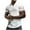White, variant on WREESH Men's Zip Henley Shirts Slim Short Sleeved Casual Sports Solid Color Tops Gray