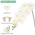 thumbnail image 2 of Uxcell 3-Pack Flores de Orquídea Artificial 9 Pétalos Grandes 37 Pulgadas Ramo de Seda Faux Phalaenopsis Orquídeas Falsas para el Hogar/Boda, 2 of 6