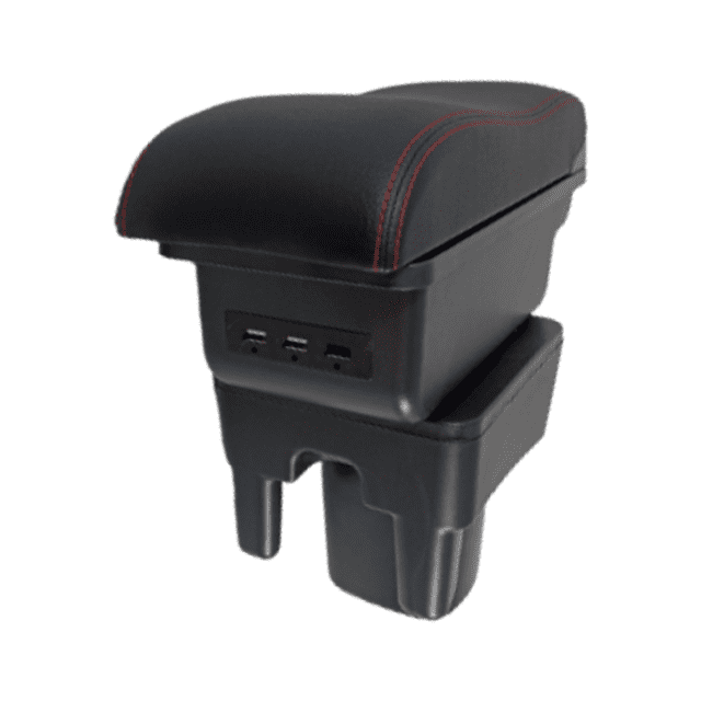 Descansabrazos para Toyota Avanza 2005-2012 Con 3 puertos USB costura roja TSIKA-SL Modelo G