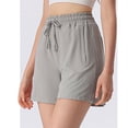 thumbnail image 3 of Wiyuqeen Womens Casual Summer Bermuda Shorts Loose Drawstring Elastic High Waist Shorts with Pockets Solid Lounge Walking Athletic Short Pants, 3 of 3