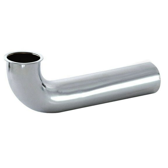 Thrifco Plumbing 4400635 22 Gauge 1-1/2 Inch x 7 Inch Chrome Plated Brass Direct Connection Flanged Waste Bend