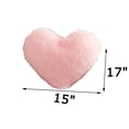 thumbnail image 2 of MorroMorn Fluffy Heart Throw Pillows, Shaggy Decorative Pillow for Sofa Couch Bed, Cute Room Decor Gifts for Women Girls Kids - Decorations for Valentines Day Mothers Day Christmas (Pink), 2 of 6