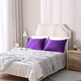 thumbnail image 6 of Auchen Satin Pillow Case, 2 Pack Satin Queen Silky Pillowcase for Hair and Skin, Satin Pillowcase Set of 2-Queen Size(20"x30")Purple-1, 6 of 10