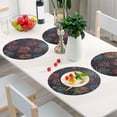 thumbnail image 6 of Ryvnso New Year Fireworks Round Plate Mats Dining Table Placemat Set of 4 for Holiday Decoration, 6 of 7