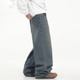thumbnail image 3 of Mens Baggy Jeans Y2K Vintage Denim Pants Casual Loose Fit Hip Hop Trousers, 3 of 5