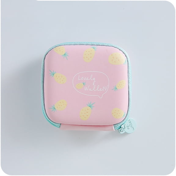 UPOUART Portable Headphone Pouch with Soft Cloth Lining Hard PU Protective Case for Earphones and USB Cables