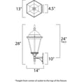 thumbnail image 2 of Maxim Westlake Three Light 28-Inch Outdoor Wall Light - Black - 1006BK, 2 of 2