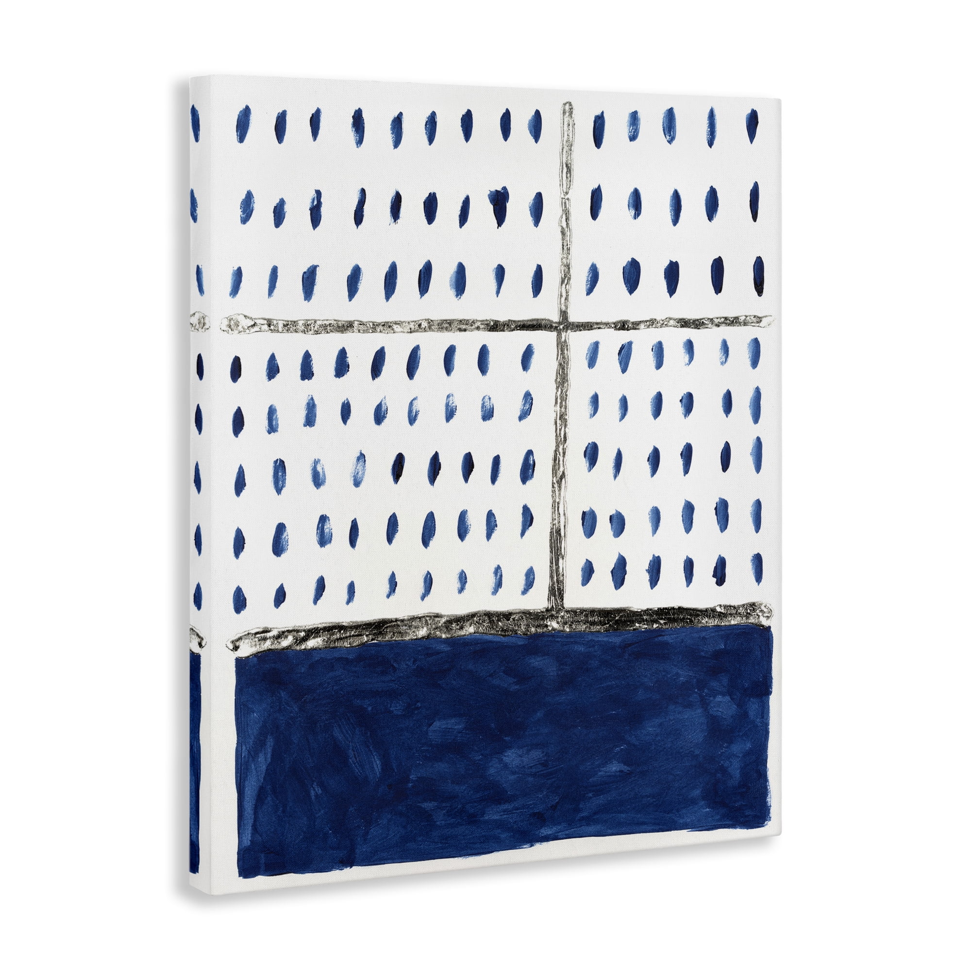 Stupell Industries Dotted Pattern Impression Abstract Painting Gallery Wrapped Canvas Art Print Wall Art, 16 x 20