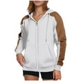 thumbnail image 2 of Fall Jackets Sevevn Unisex Hoodie 2025 Zip Up Fall Casual Warm Drawstring Hooded Jacket with Pockets Workout Hiking Sweatshirt, 2 of 7