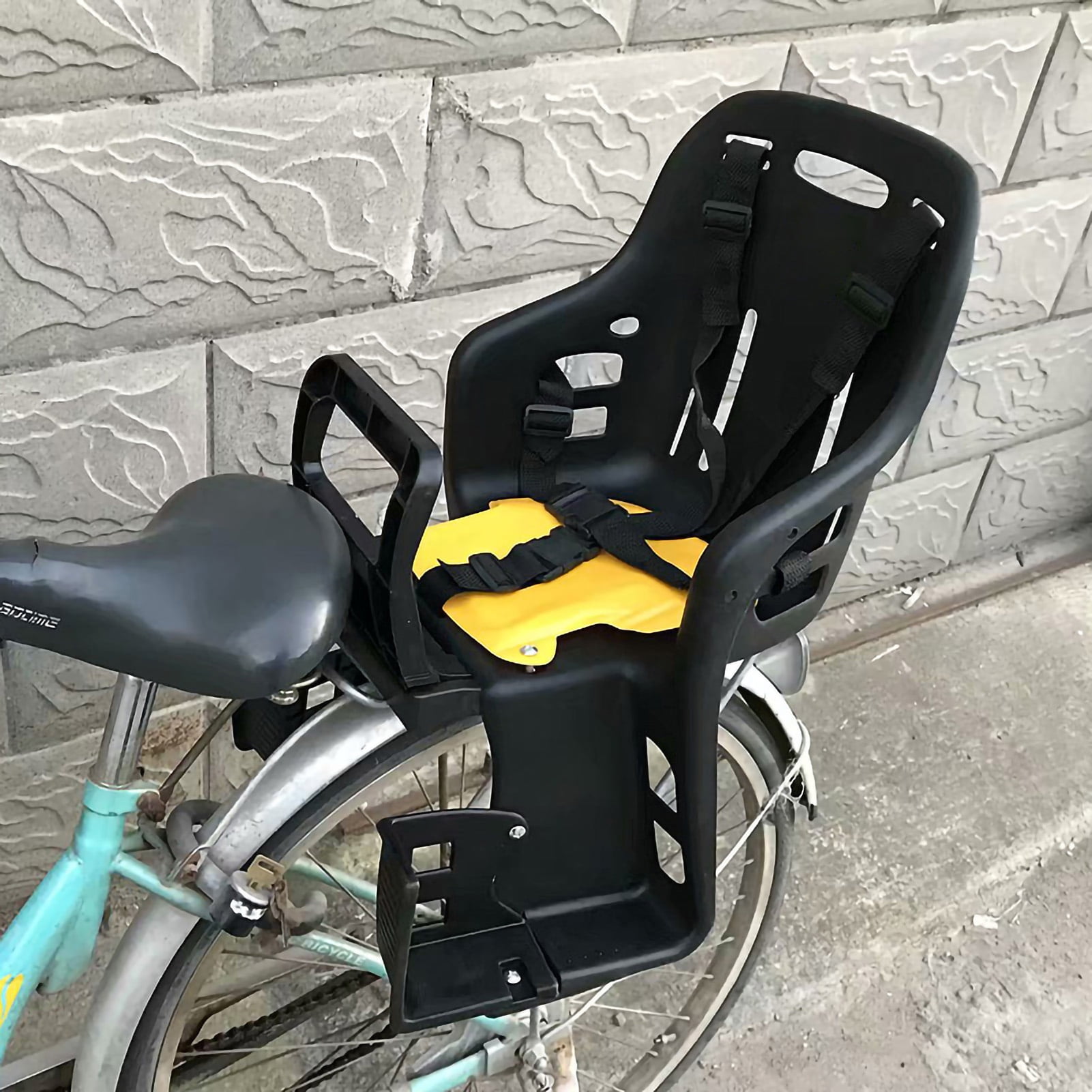 Bicycle Back Mounted Child Bicycle Kids Bike Rear Child Bike Bicycle Carrier With Handrail For Children Toddlers Kids Black L Walmart