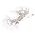 thumbnail image 4 of Cadena de luces LED con forma de bola, resistente al agua, con puerto USB, fuente de alimentación, decorativas, para dormitorio, boda, fiesta, color blanco cálido, 6 m/19,7 pies, 40 luces, 4 of 12
