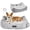 Gray, variant on Dog Beds for Small Dogs Reversible Cool & Warm with Neck Support Sides  Washable All-Season For Puppy Bed 25"X21",Gray