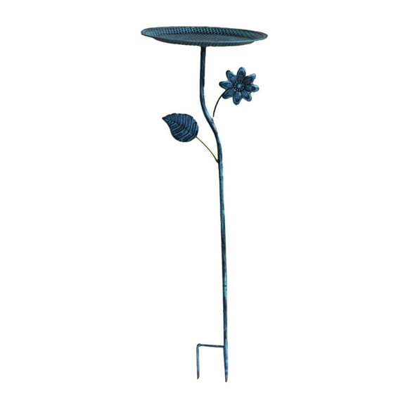 jinwen Bird Bath Bowl Multifunction Decoration Birdbath Bowl for Porch Fence Garden Style C