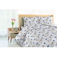 thumbnail image 3 of Ambesonne Floral Down Alternative Quilt Comforter, Delicate Spring Flowers Art, King, Ceil Blue Coconut and White, 3 of 5