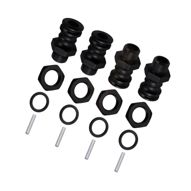 4Pcs 17mm Wheel Hex Hub Adapter durable. Suitable for 1/8 Conversion Extension Black