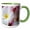 Green/White, variant on 3drose, Usa, Hawaii, Oahu, Close Up of Pink Plumeria Flower, 15oz Two-tone Blue Mug