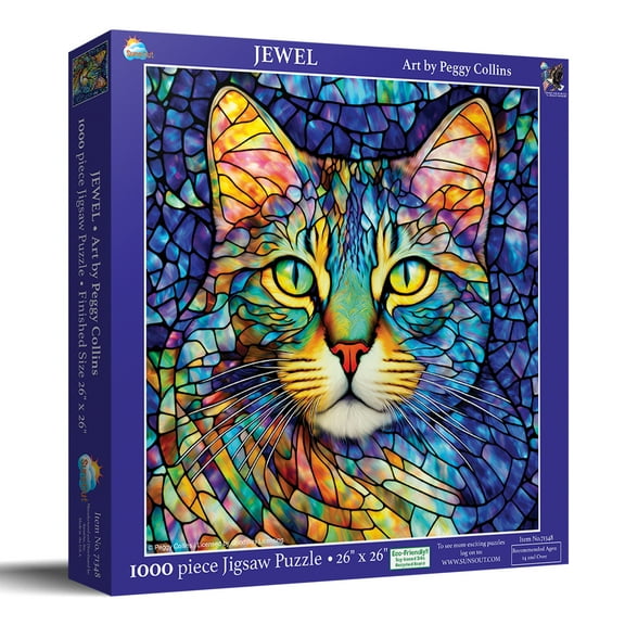 SUNSOUT INC - Jewel - 1000 pc Jigsaw Puzzle by Artist: Peggy Collins - Finished Size 26" x 26" - MPN# 71348