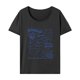 thumbnail image 1 of Camiseta para mujer trajes de verano moda casual señoras simple cuello redondo camisa para Gris, 1 of 7