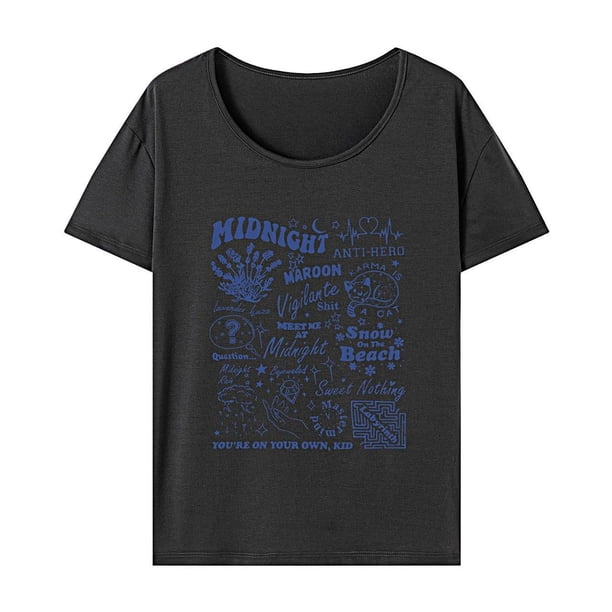 Camiseta para mujer trajes de verano moda casual señoras simple cuello redondo camisa para Gris