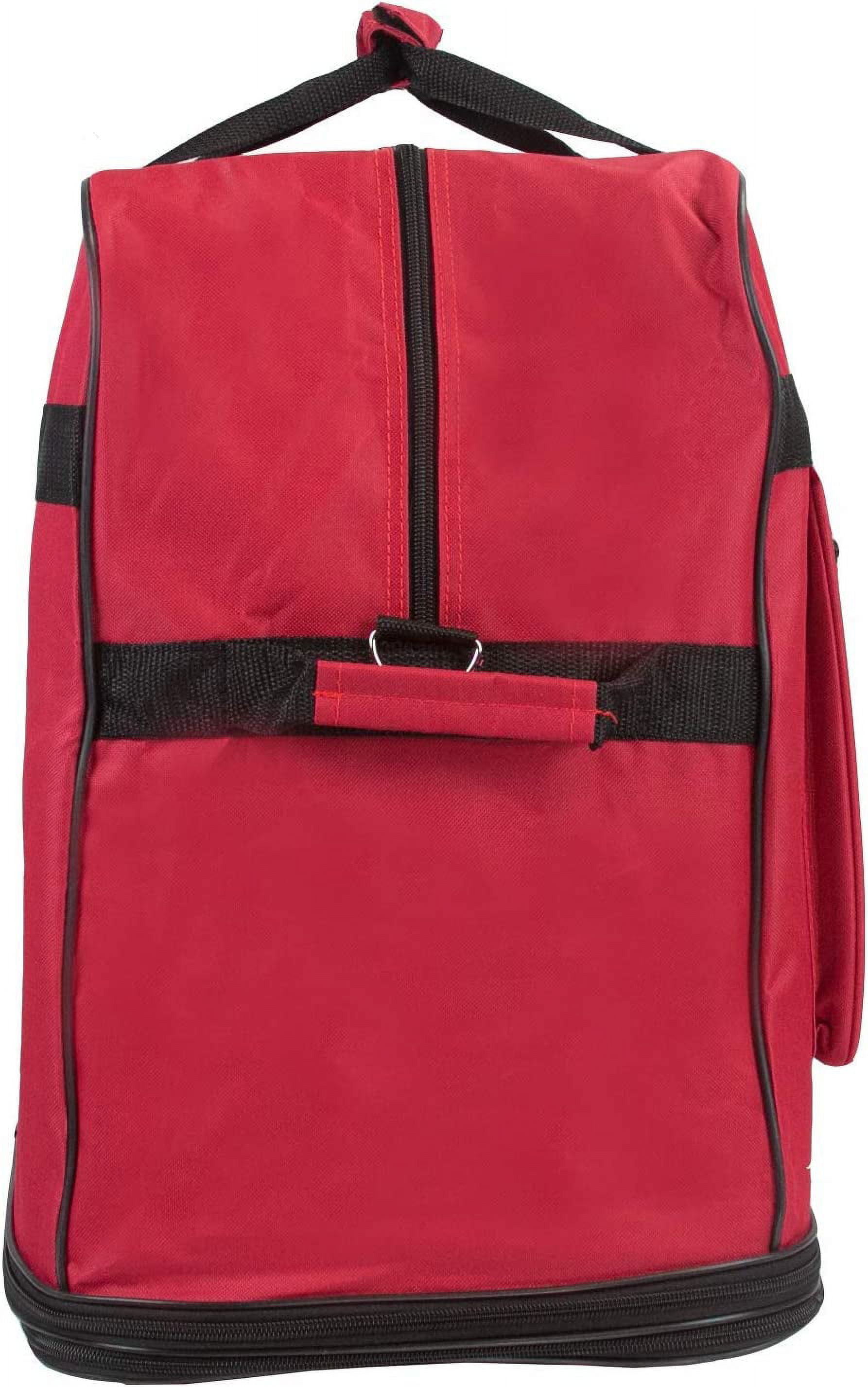 36 inch Wheeled Spinner Suitcase Luggage Expandable Rolling Duffel Bag Red
