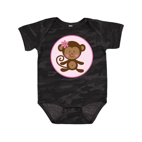 Inktastic Monkey Girl Girls Baby Bodysuit