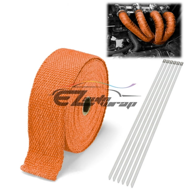 2" x 50' Exhaust Pipe Insulation Thermal Heat High Temperature Wrap