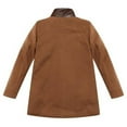thumbnail image 2 of Little Boys Brown Fake Leather Details Padding Jacket 3/4, 2 of 3