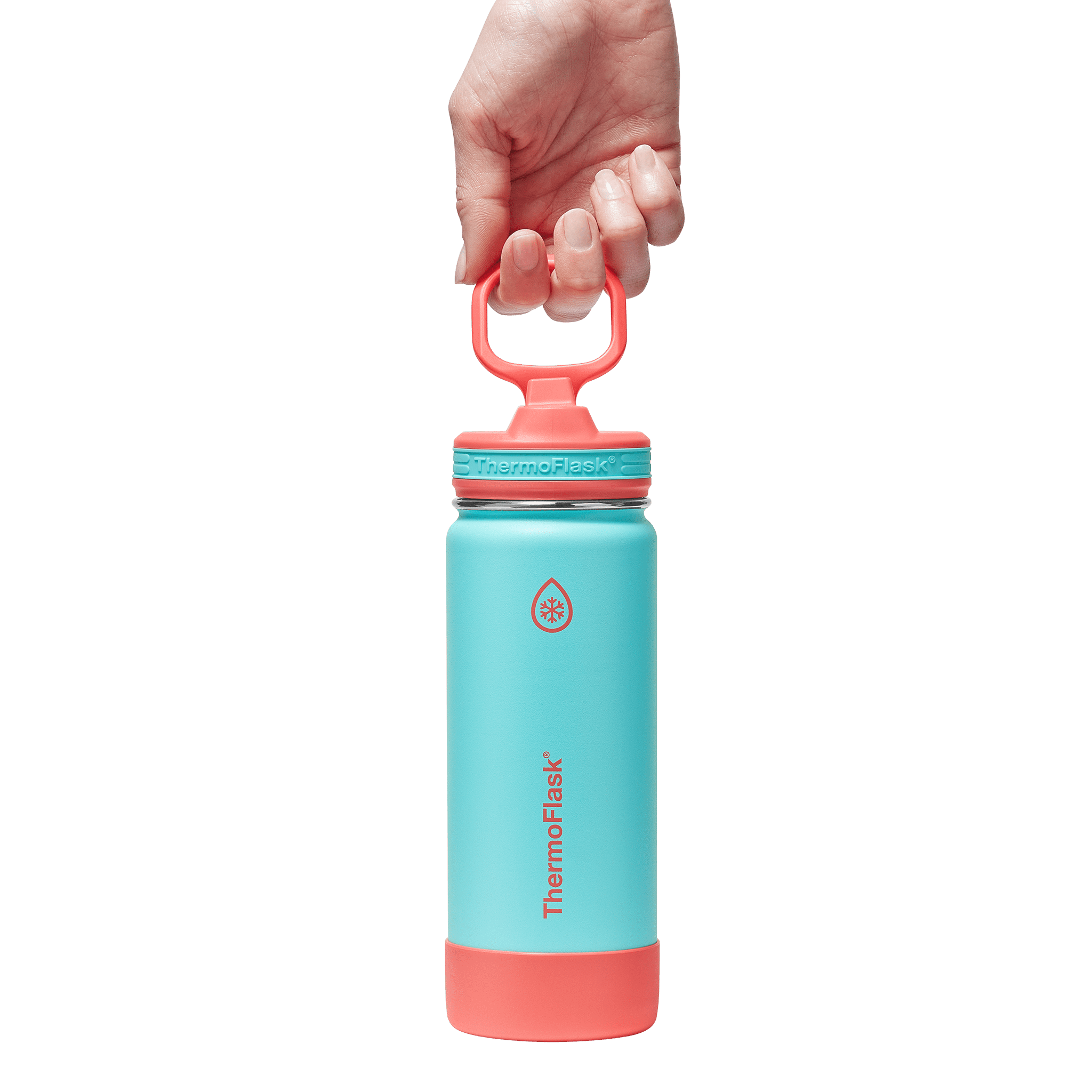 ThermoFlask 18 oz Kids Insulated, Stainless Steel Water Bottle, Leakproof Straw Lid, Rocket Blast