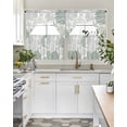 thumbnail image 5 of Coastal Ocean Kitchen Curtains Sets 36 Inch Length with Valance, Sage Green Grey Coral Starfish Shell Swag Valances and Tiers Curtain Set Drapes Swag Curtains for Living Room, Bathroom, Bedroom, Cafe, 5 of 6