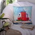 thumbnail image 3 of Carolines Treasures 6137PW1414 Lighthouse on the rocks Harbour Decorative   Canvas Fabric Pillow 14Hx14W multicolor, 3 of 4