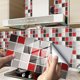 thumbnail image 1 of 24 Pieces Rectangle Decorative Tile Adhesive for Bathroom and Kitchen Tile Stickers, Marble Pattern Mosaic Waterproof Adhesive Decoration, 1 of 5
