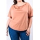 thumbnail image 4 of Blusa escote drapeado Roman Fashion /Tallas Extras, 228 (Cafe) cafe 38, 4 of 5