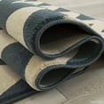 thumbnail image 3 of Allstar Blue Woven Hand Carved Chevron Geometric Area Rug (7' 9" x 10' 5"), 3 of 4