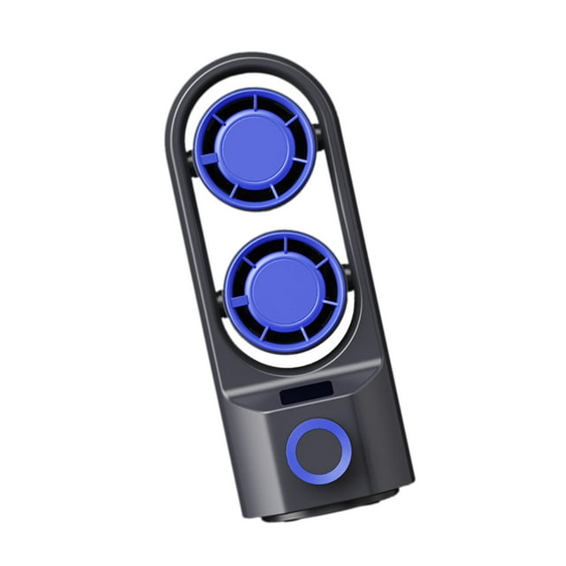 Pequeño ventilador de escritorio, ventilador de refrigeración portátil con pantalla LED, ventilador eléctrico ajustable, ventilador de refrigeración gris oscuro