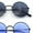 Black & Blue, variant on (2-Pack) SA106 Retro Vintage Flat Color Circle Round Lens Sunglasses 1 Black 1 Red