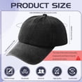 thumbnail image 2 of Bocaoying 3 Pcs Washed Cotton Baseball Caps for Men Women, Breathable Retro Adjustable Dad Hats with Crown, Curved Brim Ball Caps for Running, Outdoor, Daily Casual Wear, Black/Dark Blue/Grey, 2 of 7