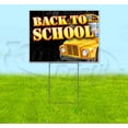 thumbnail image 1 of Back To School (18" x 24") Yard Sign, Includes Metal Step Stake, 1 of 6
