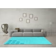 thumbnail image 3 of Ahgly Company Indoor Square Abstract Light Blue Modern Area Rugs, 5' Square, 3 of 4