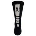 thumbnail image 2 of Epic Adult Melanoma Awareness Black Ribbon Design Crew-Socks (1-Pair), 2 of 2