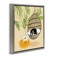 thumbnail image 4 of Stupell Industries Sleepy Cats on Porch Swing Animals Painting Gray Floater Framed Canvas Art Print Wall Art, 18 x 18, 4 of 10
