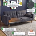 thumbnail image 2 of Sofá Cama Makora Merlak Oxford Velvet 3 Posiciones con Soft Foam Reclinable, 2 of 10