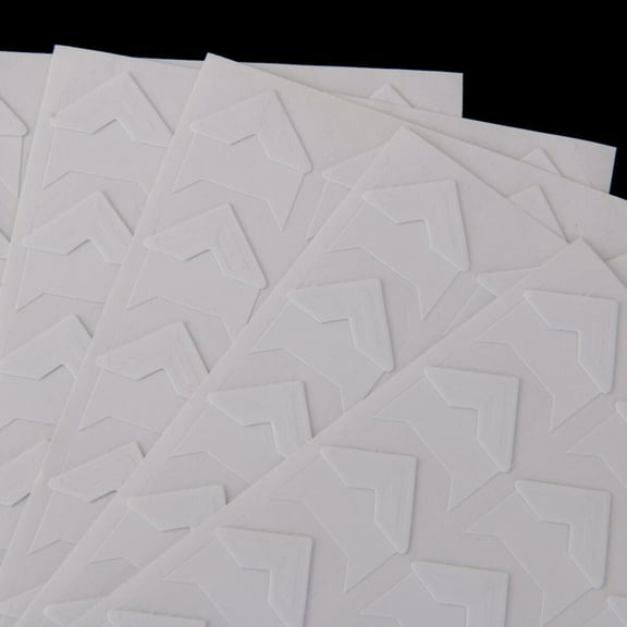 Worgeous 5 Pcs Phot Album Sticker Paper Photo Corner Protectors Adhesive White
